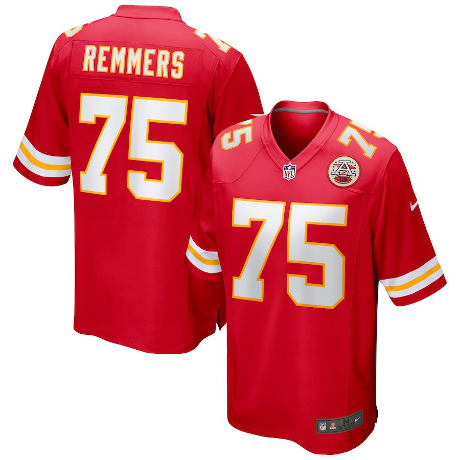 Men Kansas City Chiefs 75 Mike Remmers Nike Red Game NFL Jersey